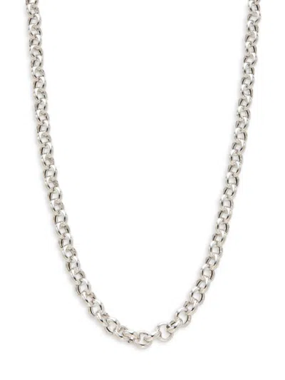 Saks Fifth Avenue Made In Italy Women's Sterling Silver Rolo Chain Necklace/16.5''