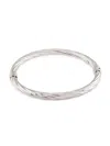 Saks Fifth Avenue Made In Italy Women's Sterling Silver Twist Bangle Bracelet In Silver