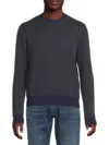 Saks Fifth Avenue Men's 100% Cashmere Birdseye Crewneck Sweater In Gray