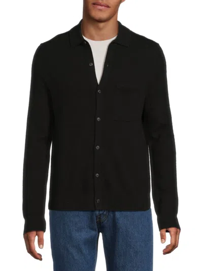 Saks Fifth Avenue Men's 100% Cashmere Classic-fit Cardigan In Black