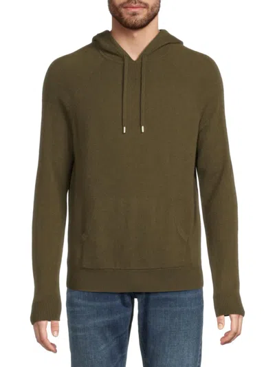 Saks Fifth Avenue Men's 100% Cashmere Classic-fit Hoodie In Green