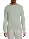 Saks Fifth Avenue Men's 100% Cashmere Crewneck Sweater In Green