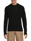 Saks Fifth Avenue Men's 100% Cashmere Crewneck Sweater In Black