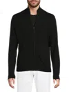 Saks Fifth Avenue Men's 100% Cashmere Full Zip Sweater In Black