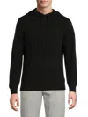 Saks Fifth Avenue Men's 100% Cashmere Lounge Pullover Hoodie In Black