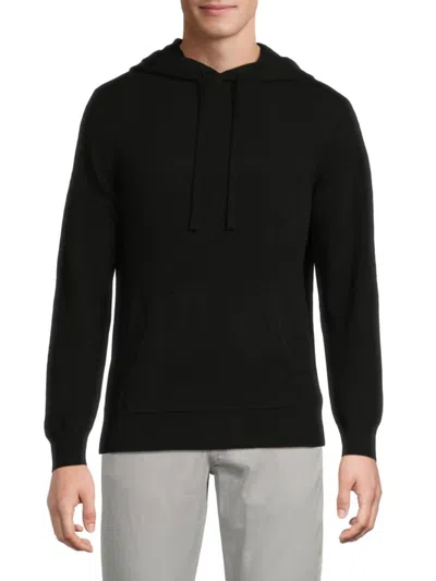 Saks Fifth Avenue Men's 100% Cashmere Lounge Pullover Hoodie In Black