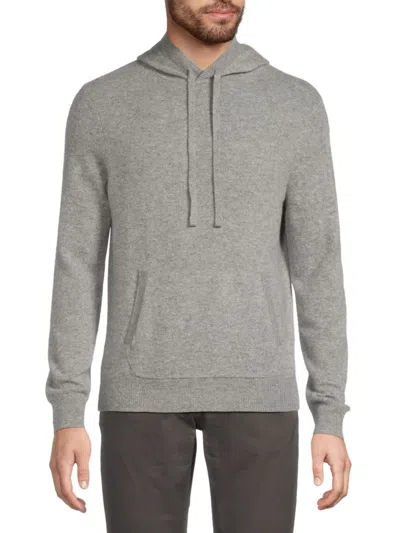 Saks Fifth Avenue Men's 100% Cashmere Pullover Hoodie In Gray