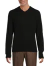 Saks Fifth Avenue Men's 100% Cashmere V-neck Sweater In Black