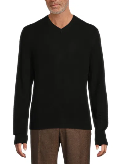 Saks Fifth Avenue Men's 100% Cashmere V-neck Sweater In Black