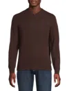 Saks Fifth Avenue Men's 100% Cashmere V-neck Sweater In Brown