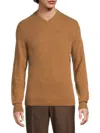 Saks Fifth Avenue Men's 100% Cashmere V-neck Sweater In Brown