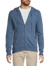 Saks Fifth Avenue Men's 100% Cashmere Zip-up Hoodie In Blue