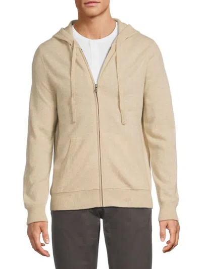 Saks Fifth Avenue Men's 100% Cashmere Zip-up Hoodie In Brown