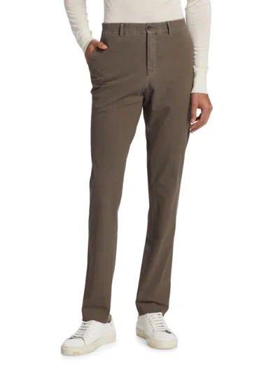 Saks Fifth Avenue Men's Active Traveller Woven Slim Fit Pants In Curry
