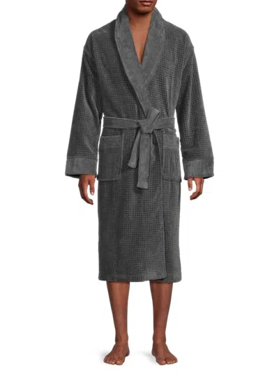 Saks Fifth Avenue Men's Ashtin Waist Tie Robe In Charcoal