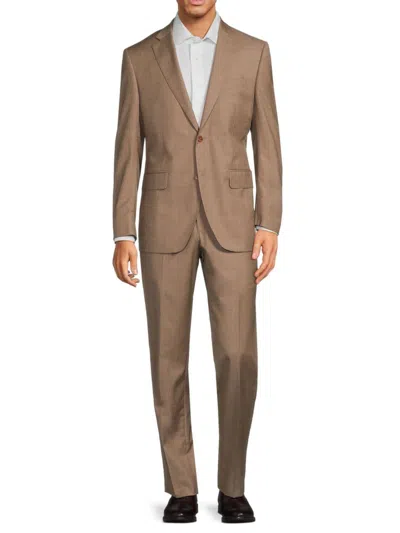 Saks Fifth Avenue Men's Birdeye Modern Fit Wool Suit In Brown