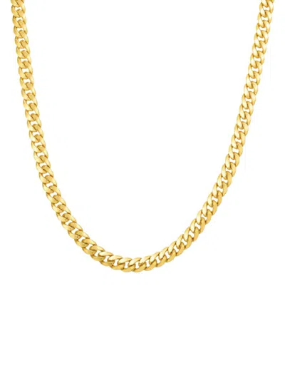 Saks Fifth Avenue Men's Build Your Own Collection 14k Yellow Gold Classic Miami Cuban Chain Necklace In 6.1 Mm