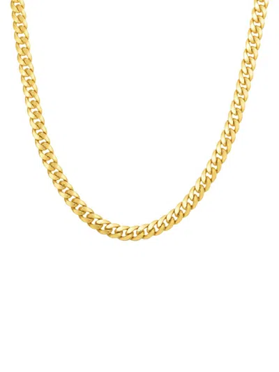 Saks Fifth Avenue Men's Build Your Own Collection 14k Yellow Gold Classic Miami Cuban Chain Necklace In 9.2 Mm