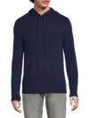 Saks Fifth Avenue Men's Cashmere Pullover Hoodie In Blue