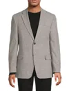 Saks Fifth Avenue Men's Checked Single-breasted Blazer In Gray