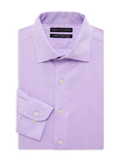 Saks Fifth Avenue Men's Classic Fit Dress Shirt In Purple