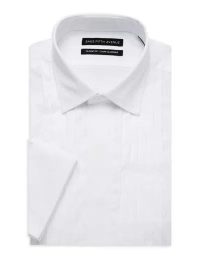 Saks Fifth Avenue Men's Classic-fit Tuxedo Shirt In White