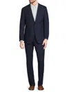 SAKS FIFTH AVENUE MEN'S CLASSIC FIT WINDOWPANE CHECK WOOL SUIT