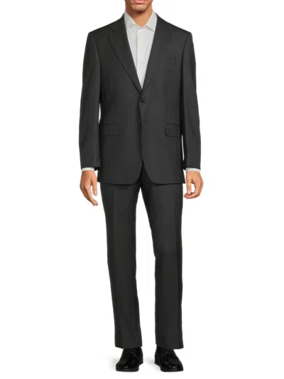 Saks Fifth Avenue Men's Classic Fit Wool Blend Suit In Dark Grey