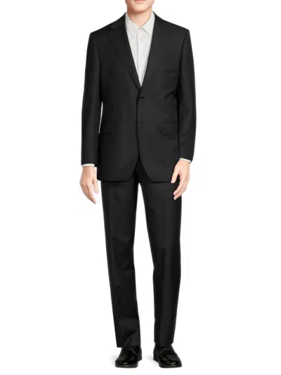 Saks Fifth Avenue Men's Classic Fit Wool Suit In Black