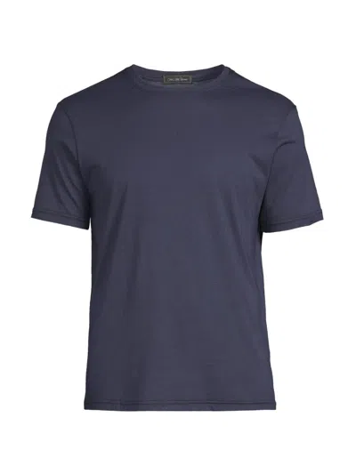 Saks Fifth Avenue Men's Collection Cotton-blend Crewneck T-shirt In Navy