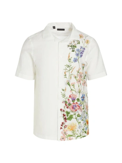 Saks Fifth Avenue Men's Collection Botanical Floral Camp Shirt In White