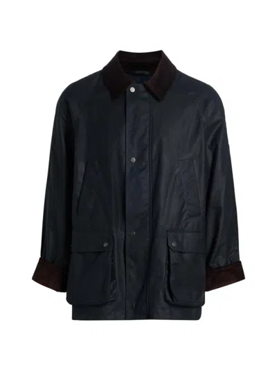Saks Fifth Avenue Men's Collection British Waxed Cotton Canvas Jacket In Blue