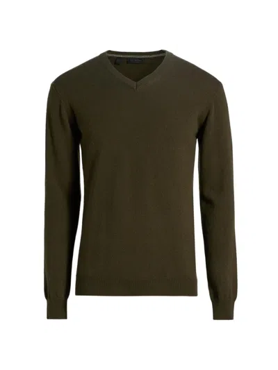 Saks Fifth Avenue Men's Collection Cashmere V-neck Sweater In Green