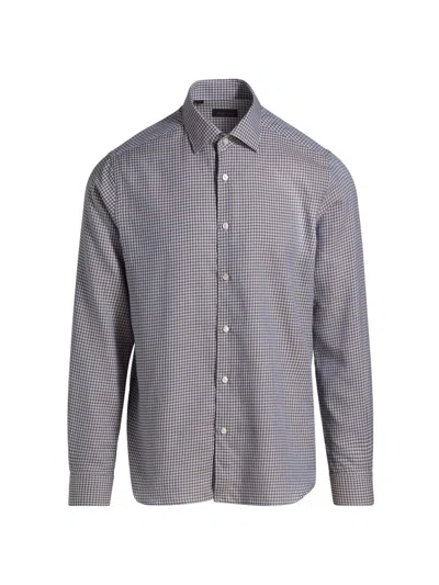 Saks Fifth Avenue Men's Collection Checked Cotton Button-front Shirt In Multi