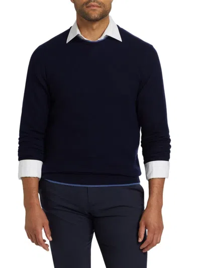 Saks Fifth Avenue Men's Collection Contrast Trim Sweater In Blue