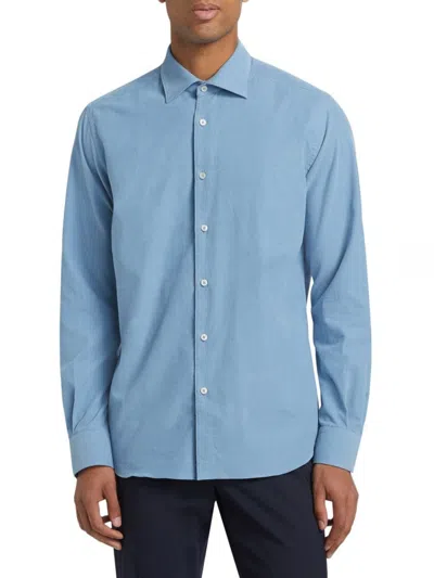 Saks Fifth Avenue Men's Collection Corduroy Long-sleeve Woven Shirt In Blue