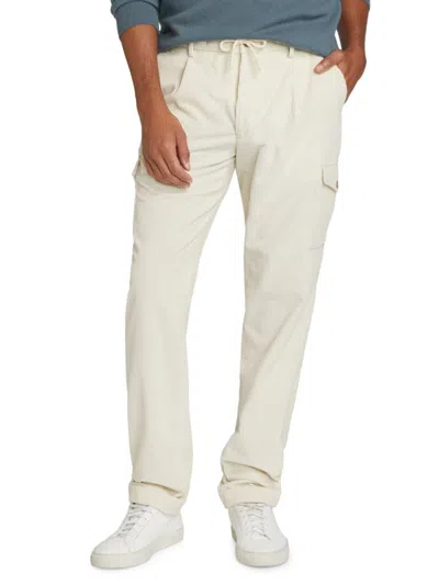 Saks Fifth Avenue Men's Collection Cotton Corduroy Cargo Pants In White