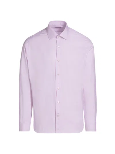 Saks Fifth Avenue Men's Collection Dobby Dress Shirt In Purple