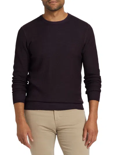 Saks Fifth Avenue Men's Collection Garment-dyed Crewneck Sweater In Purple