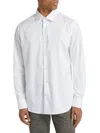 Saks Fifth Avenue Men's Collection Geometric Button-front Shirt In White