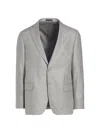 SAKS FIFTH AVENUE MEN'S COLLECTION GRID WOOL TWO-BUTTON SPORT COAT