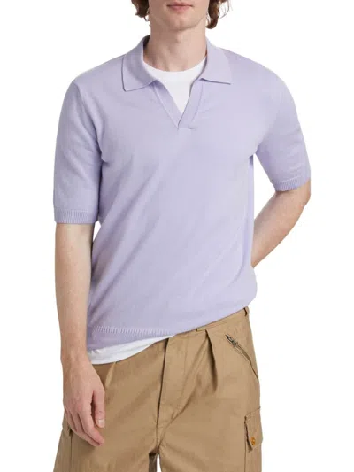 Saks Fifth Avenue Men's Collection Johnny Collar Polo In Blue