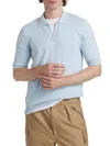 Saks Fifth Avenue Men's Collection Johnny Collar Polo In Blue