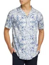 Saks Fifth Avenue Men's Collection Medallion Tile Camp Shirt In Navy