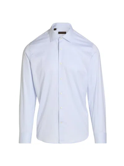 Saks Fifth Avenue Men's Collection Nailshead Cotton Shirt In Blue