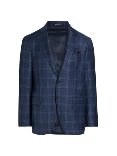 Saks Fifth Avenue Men's Collection Plaid Sport Coat In Blue