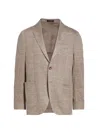 SAKS FIFTH AVENUE MEN'S COLLECTION PLAID WOOL & SILK-BLEND TWO-BUTTON SPORT COAT