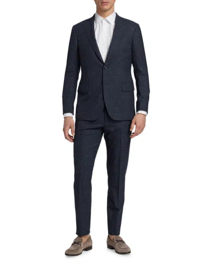 Saks Fifth Avenue Men's Collection Spacedye Wool Suit In Navy