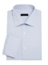 Saks Fifth Avenue Men's Collection Travel Twill Long-sleeve Dress Shirt In Light Blue