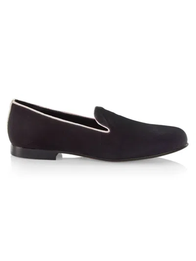 Saks Fifth Avenue Men's Collection Velvet Loafers In Black